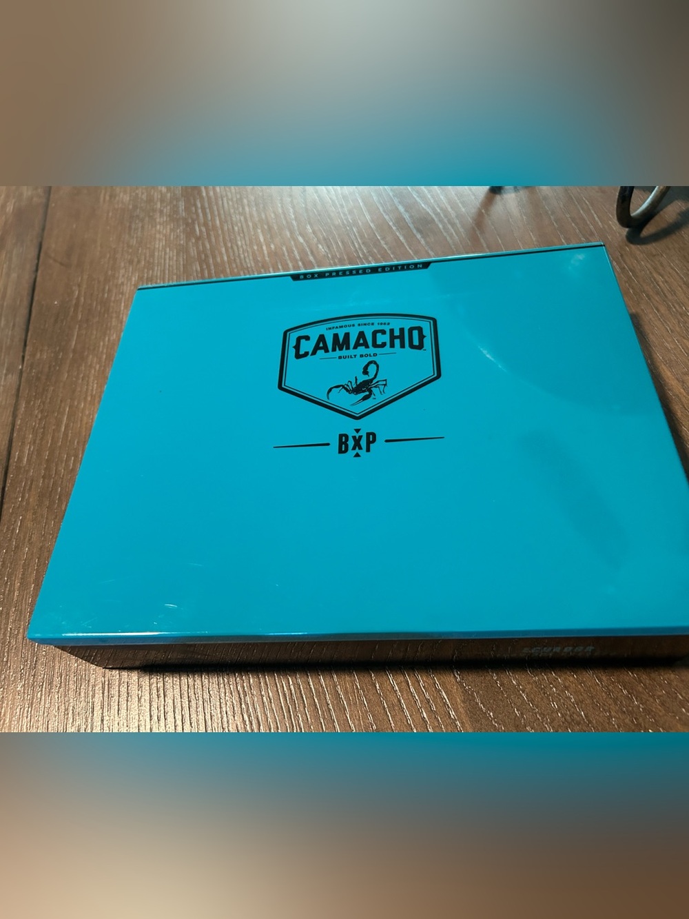 • Camacho Ecuador BXP Box-Pressed Empty Wooden Cigar Box Teal Gloss
